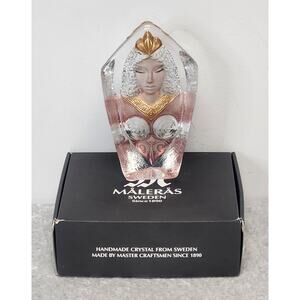 NIB Målerås Sweden Freja Crystal Sculpture Designed by Mats Jonasson
